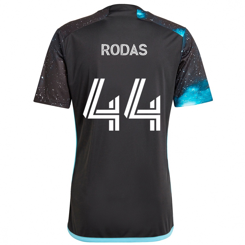 Kids Football Geremy Rodas #44 Black Blue Home Jersey 2024/25 T-Shirt Canada