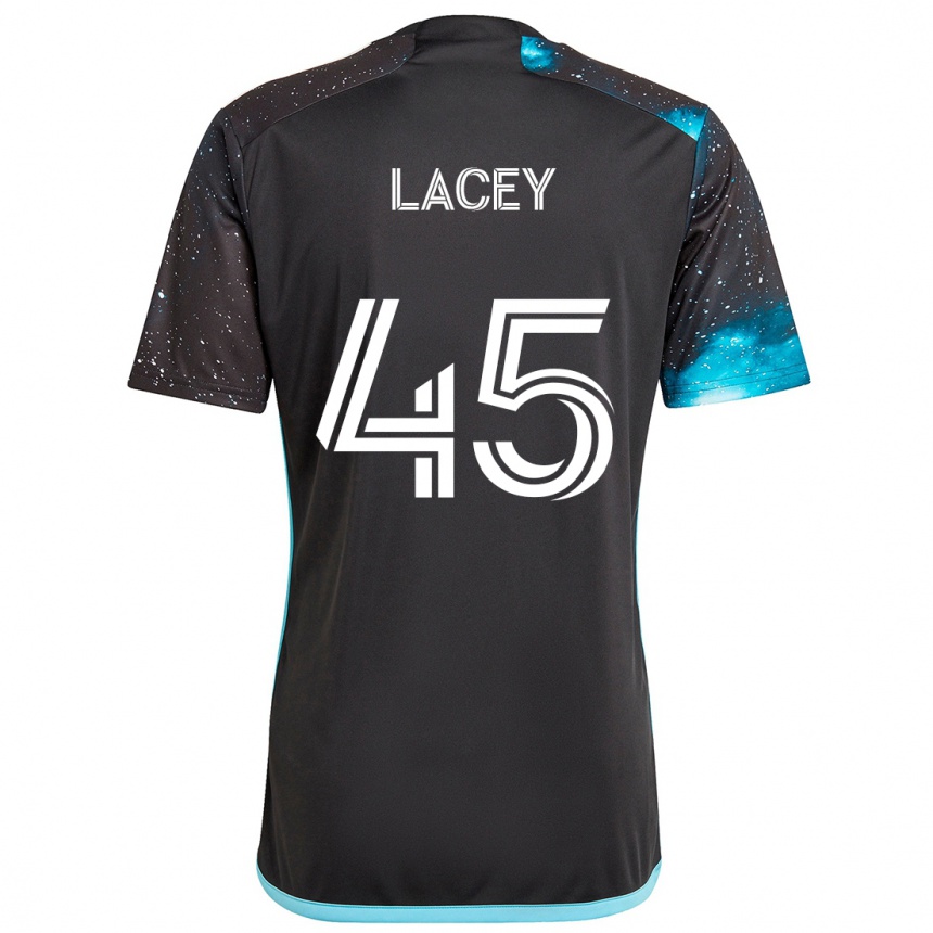 Kids Football Kameron Lacey #45 Black Blue Home Jersey 2024/25 T-Shirt Canada