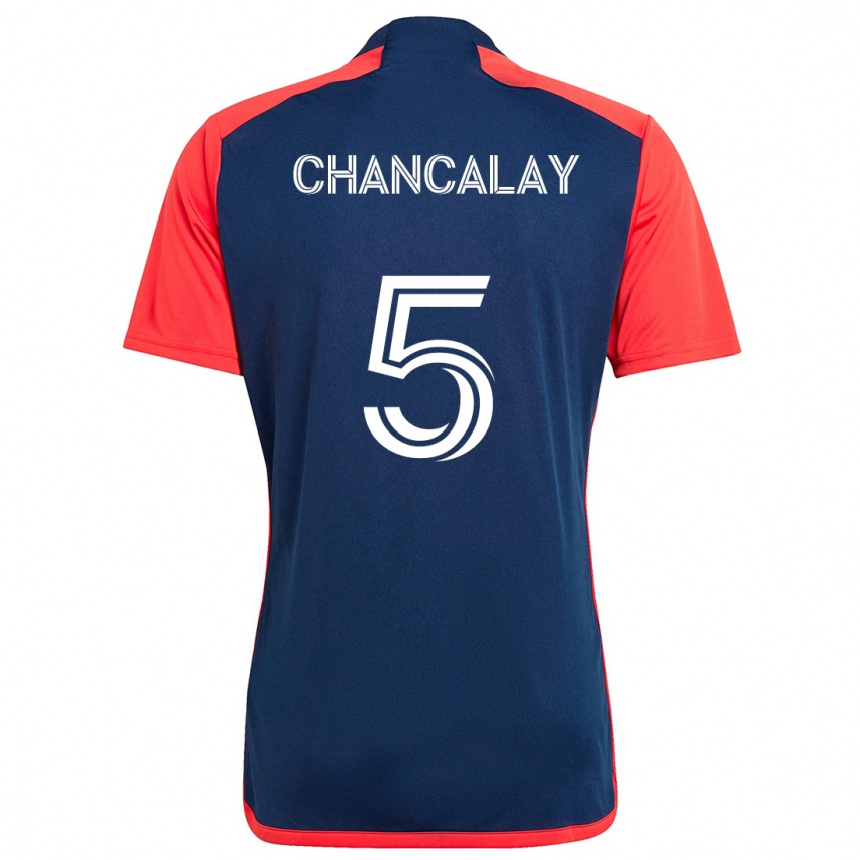 Enfant Football Maillot Tomás Chancalay #5 Bleu Rouge Tenues Domicile 2024/25 Canada