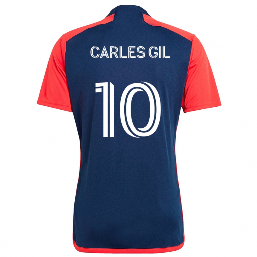 Enfant Football Maillot Carles Gil #10 Bleu Rouge Tenues Domicile 2024/25 Canada