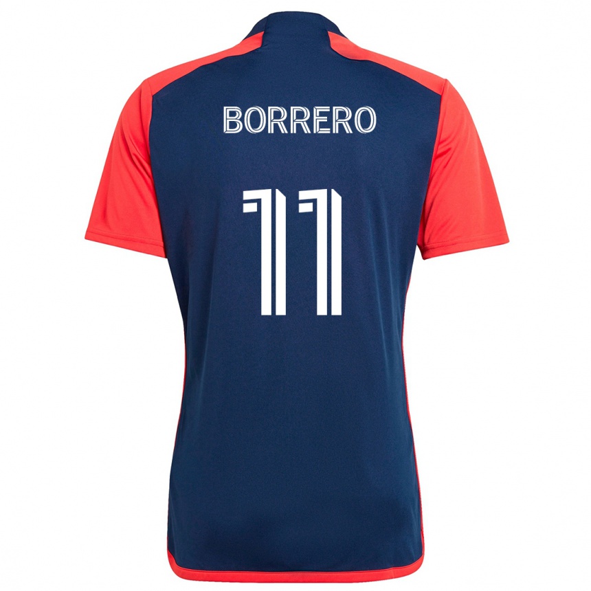 Enfant Football Maillot Dylan Borrero #11 Bleu Rouge Tenues Domicile 2024/25 Canada