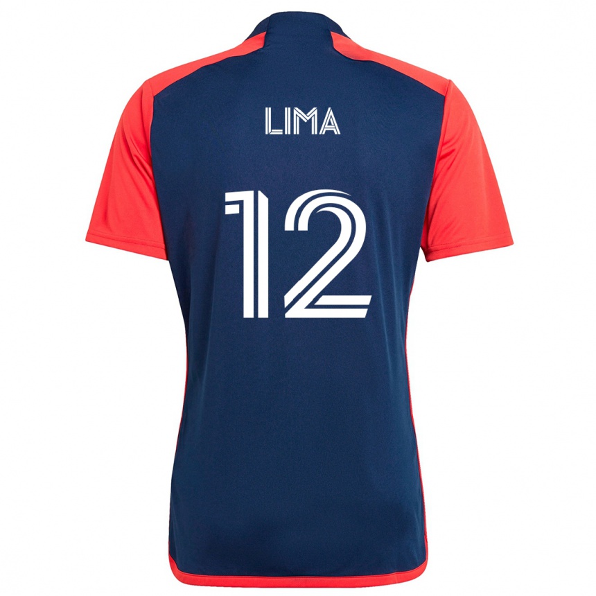 Enfant Football Maillot Nick Lima #12 Bleu Rouge Tenues Domicile 2024/25 Canada