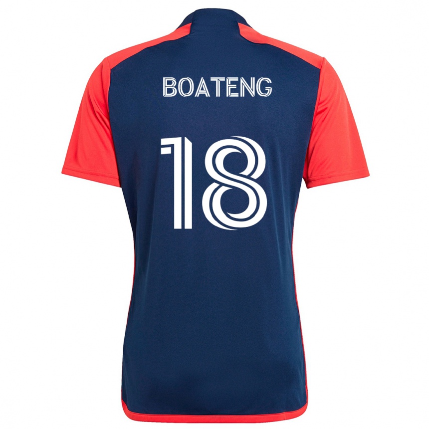 Kids Football Emmanuel Boateng #18 Blue Red Home Jersey 2024/25 T-Shirt Canada