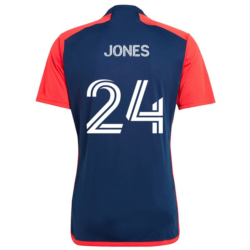 Enfant Football Maillot Dejuan Jones #24 Bleu Rouge Tenues Domicile 2024/25 Canada