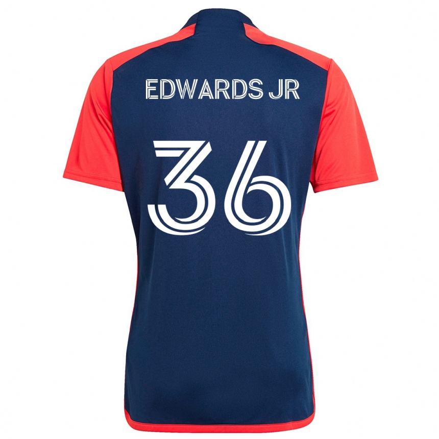 Kids Football Earl Edwards Jr. #36 Blue Red Home Jersey 2024/25 T-Shirt Canada