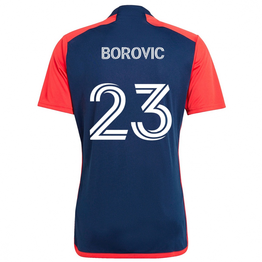 Enfant Football Maillot Luka Borovic #23 Bleu Rouge Tenues Domicile 2024/25 Canada