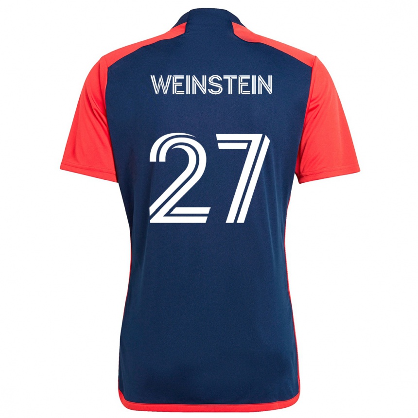 Kids Football Max Weinstein #27 Blue Red Home Jersey 2024/25 T-Shirt Canada