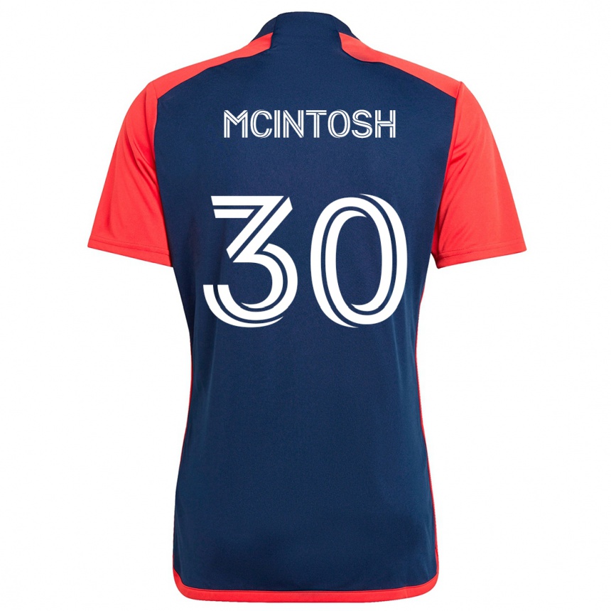 Enfant Football Maillot Damario Mcintosh #30 Bleu Rouge Tenues Domicile 2024/25 Canada