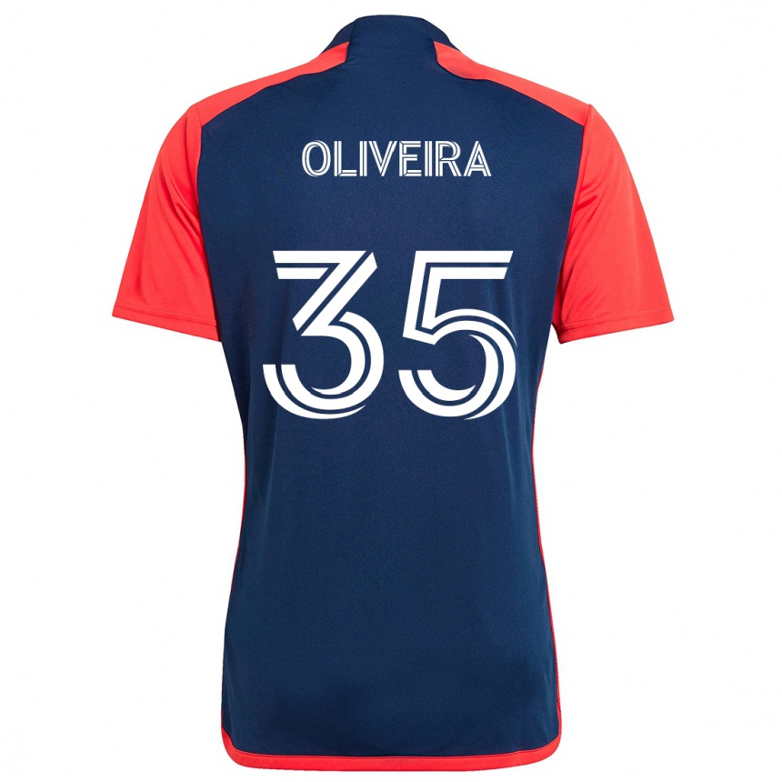 Enfant Football Maillot Cristiano Oliveira #35 Bleu Rouge Tenues Domicile 2024/25 Canada