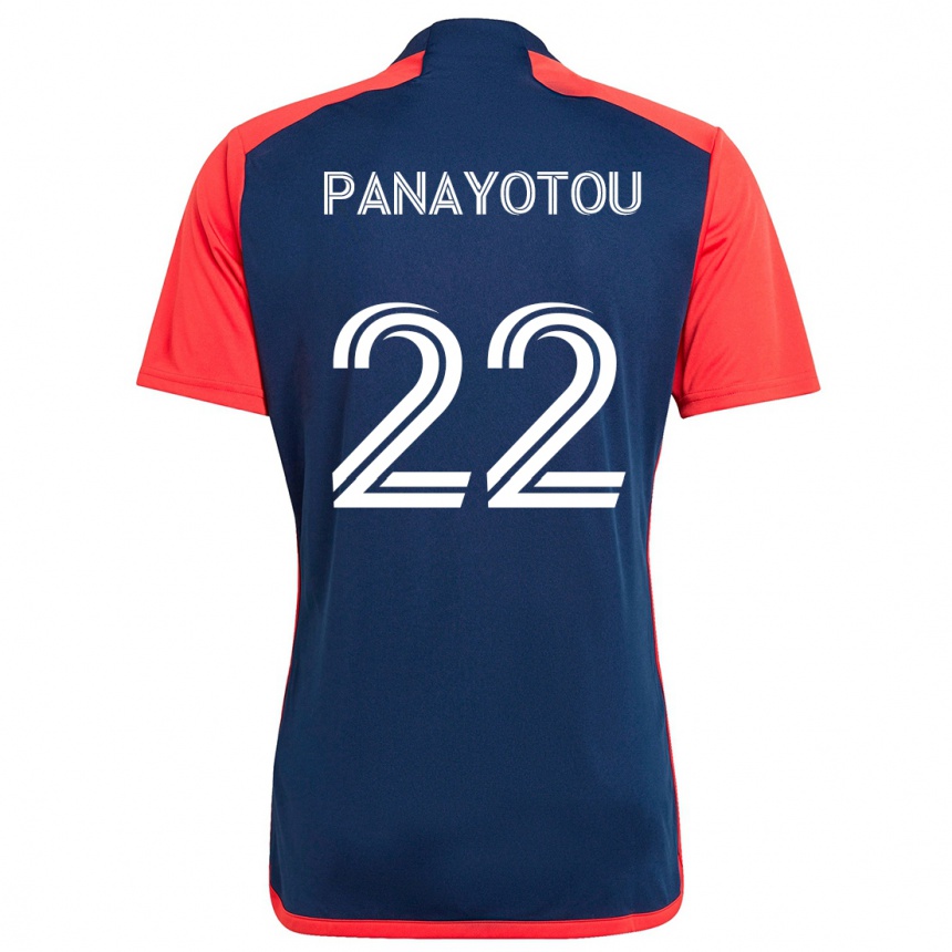 Kids Football Jack Panayotou #22 Blue Red Home Jersey 2024/25 T-Shirt Canada