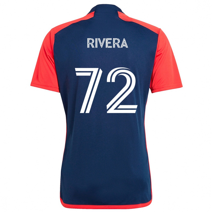 Kids Football Damián Rivera #72 Blue Red Home Jersey 2024/25 T-Shirt Canada