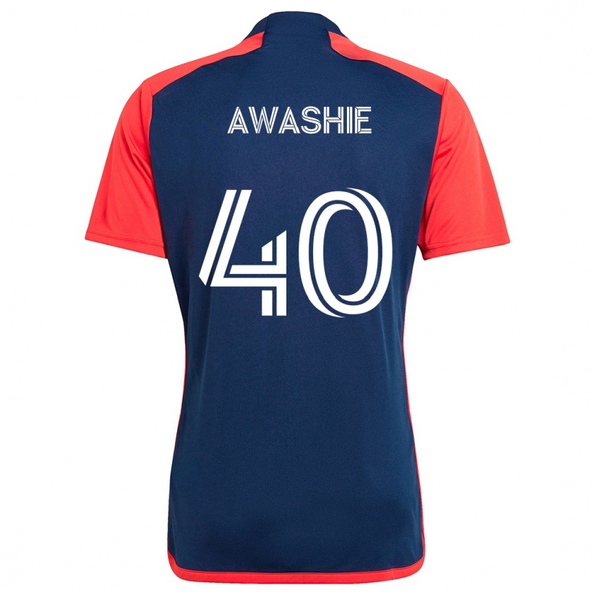 Enfant Football Maillot Ben Awashie #40 Bleu Rouge Tenues Domicile 2024/25 Canada