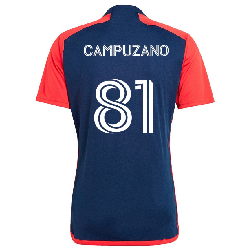 Enfant Football Maillot Nico Campuzano #81 Bleu Rouge Tenues Domicile 2024/25 Canada