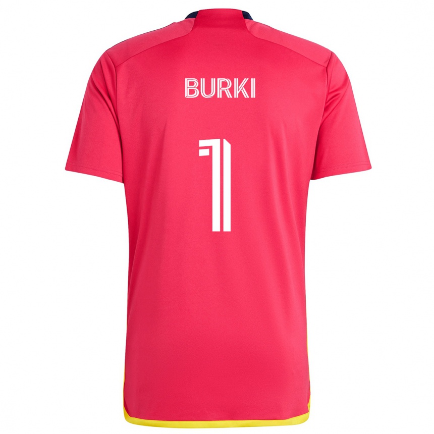 Enfant Football Maillot Roman Bürki #1 Rouge Bleu Tenues Domicile 2024/25 Canada