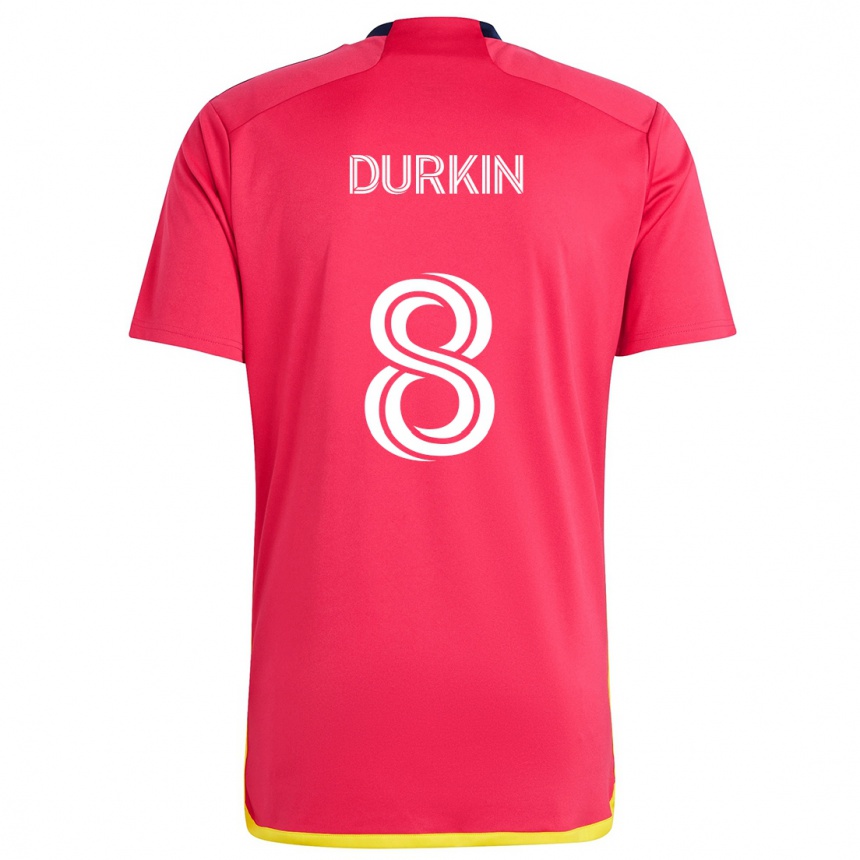 Enfant Football Maillot Chris Durkin #8 Rouge Bleu Tenues Domicile 2024/25 Canada