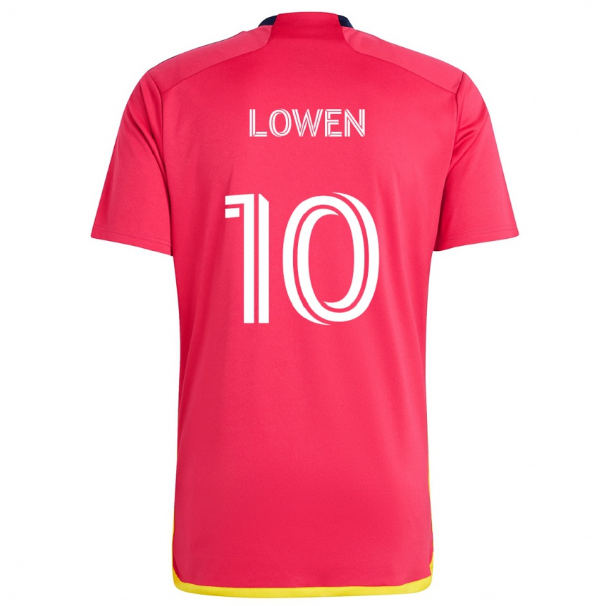 Kids Football Eduard Löwen #10 Red Blue Home Jersey 2024/25 T-Shirt Canada