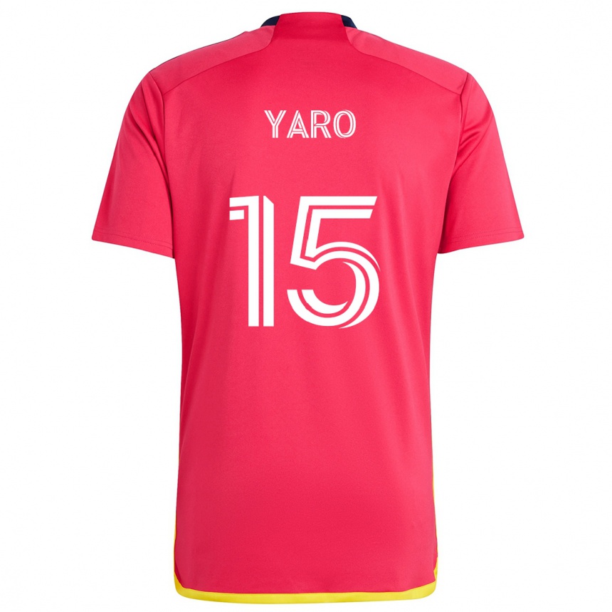 Kids Football Joshua Yaro #15 Red Blue Home Jersey 2024/25 T-Shirt Canada