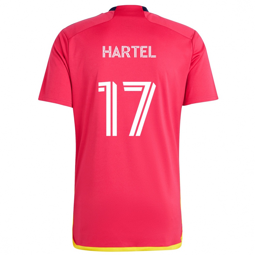 Kids Football Marcel Hartel #17 Red Blue Home Jersey 2024/25 T-Shirt Canada