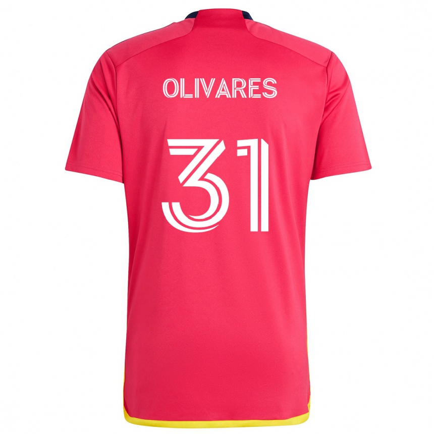 Kids Football Christian Olivares #31 Red Blue Home Jersey 2024/25 T-Shirt Canada