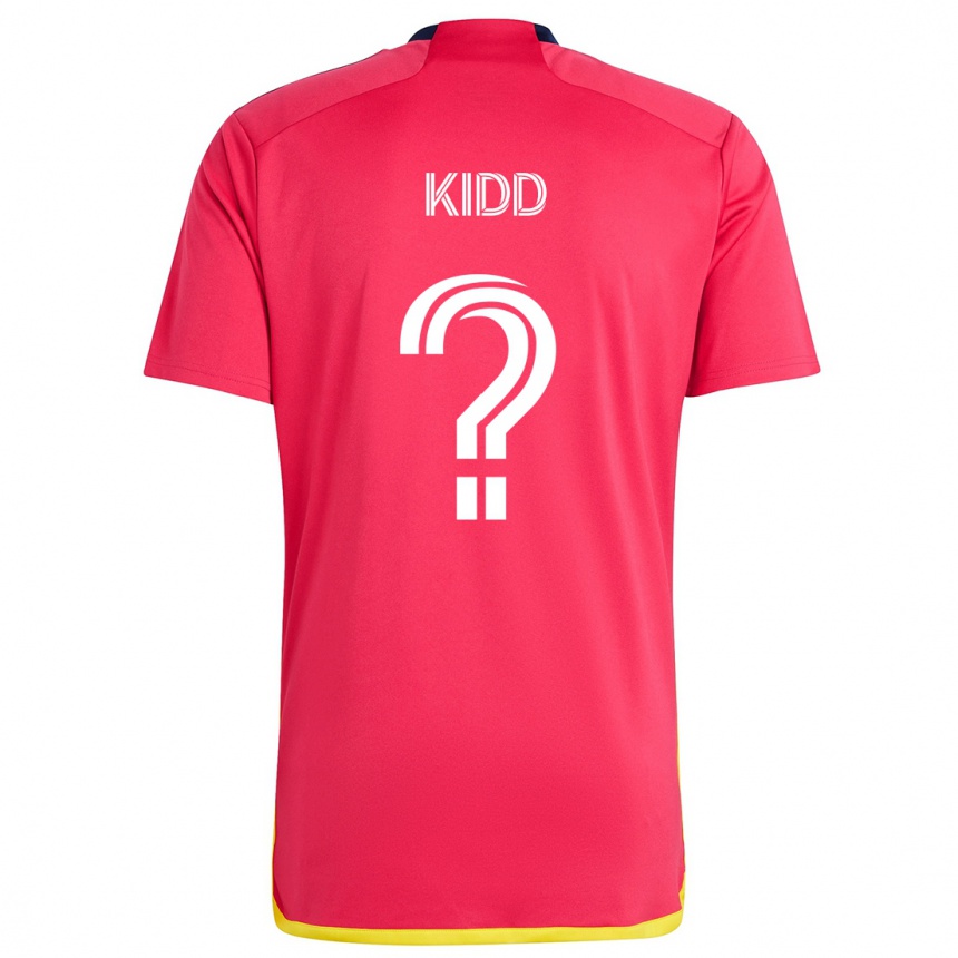 Kids Football Matteo Kidd #0 Red Blue Home Jersey 2024/25 T-Shirt Canada