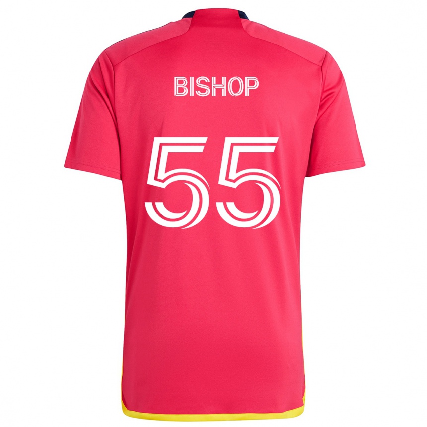 Enfant Football Maillot Nick Bishop #55 Rouge Bleu Tenues Domicile 2024/25 Canada