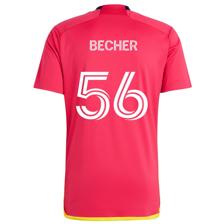 Enfant Football Maillot Ryan Becher #56 Rouge Bleu Tenues Domicile 2024/25 Canada