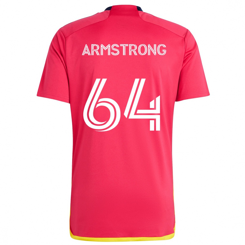 Enfant Football Maillot Dida Armstrong #64 Rouge Bleu Tenues Domicile 2024/25 Canada