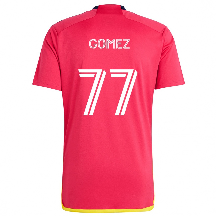 Kids Football Sam Gomez #77 Red Blue Home Jersey 2024/25 T-Shirt Canada