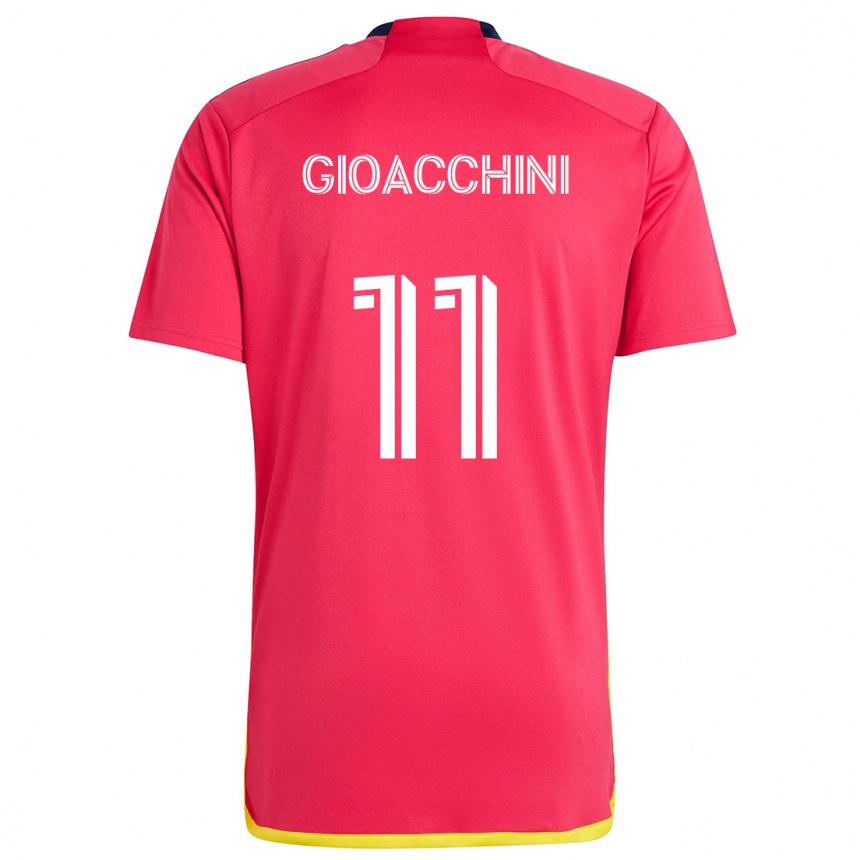 Enfant Football Maillot Nicholas Gioacchini #11 Rouge Bleu Tenues Domicile 2024/25 Canada