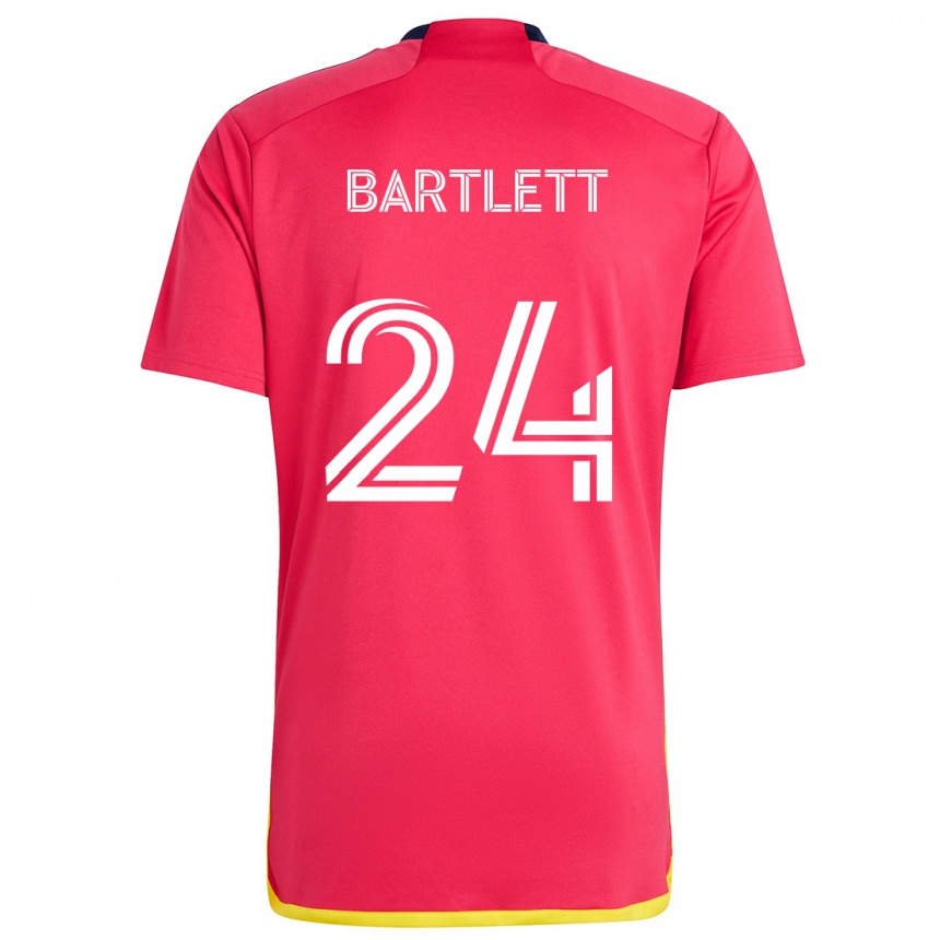 Kids Football Lucas Bartlett #24 Red Blue Home Jersey 2024/25 T-Shirt Canada