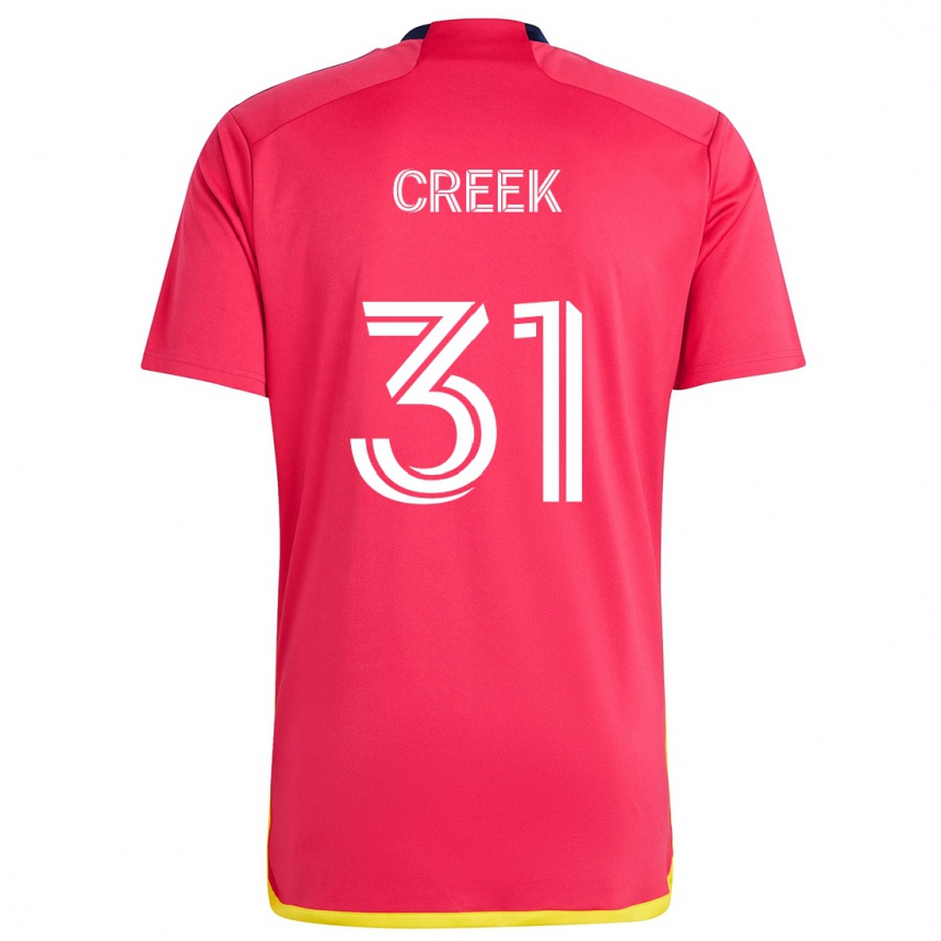 Enfant Football Maillot Michael Creek #31 Rouge Bleu Tenues Domicile 2024/25 Canada