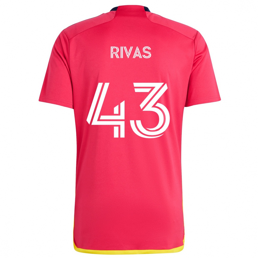 Kids Football Sergio Rivas #43 Red Blue Home Jersey 2024/25 T-Shirt Canada