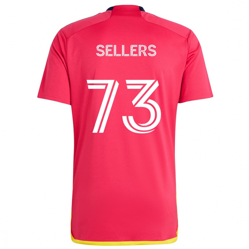 Kids Football Braydon Sellers #73 Red Blue Home Jersey 2024/25 T-Shirt Canada