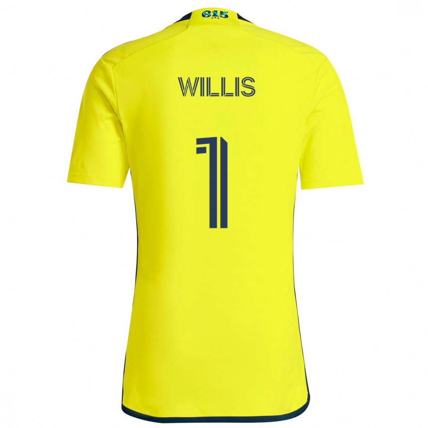 Kids Football Joe Willis #1 Yellow Blue Home Jersey 2024/25 T-Shirt Canada