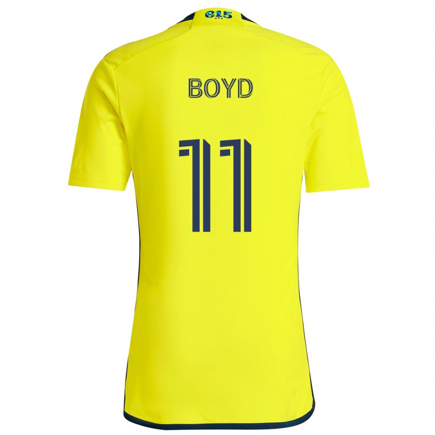 Enfant Football Maillot Tyler Boyd #11 Jaune Bleu Tenues Domicile 2024/25 Canada