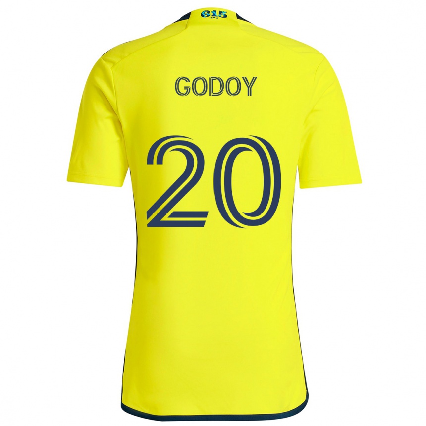 Kids Football Aníbal Godoy #20 Yellow Blue Home Jersey 2024/25 T-Shirt Canada