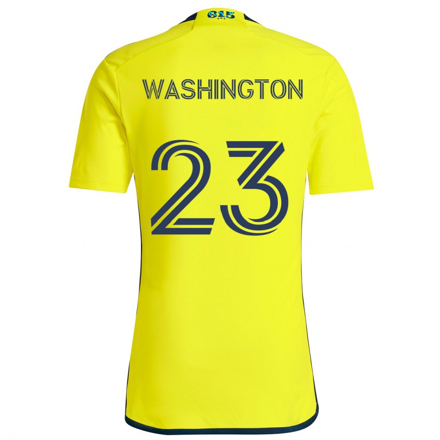 Enfant Football Maillot Taylor Washington #23 Jaune Bleu Tenues Domicile 2024/25 Canada