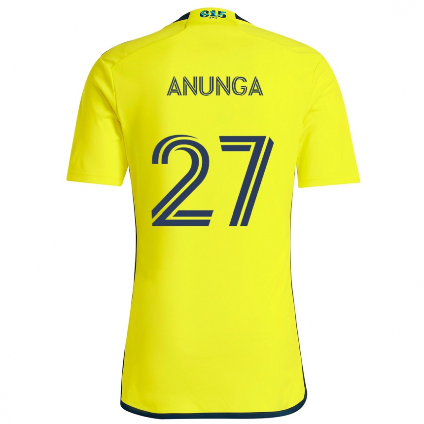 Kids Football Tah Anunga #27 Yellow Blue Home Jersey 2024/25 T-Shirt Canada