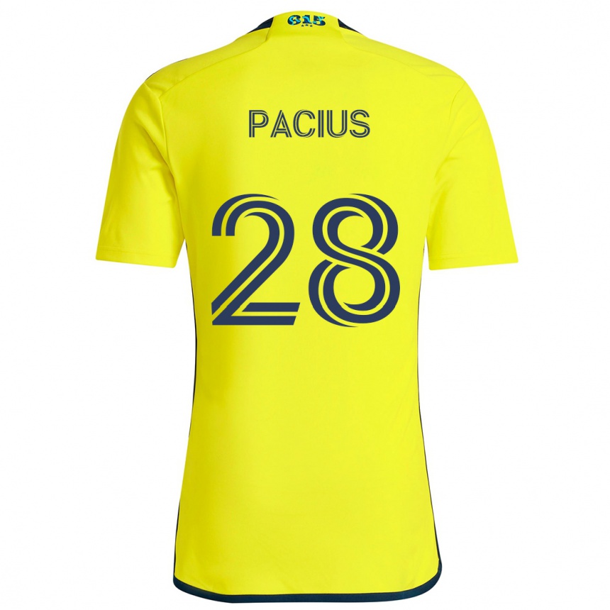 Kids Football Woobens Pacius #28 Yellow Blue Home Jersey 2024/25 T-Shirt Canada