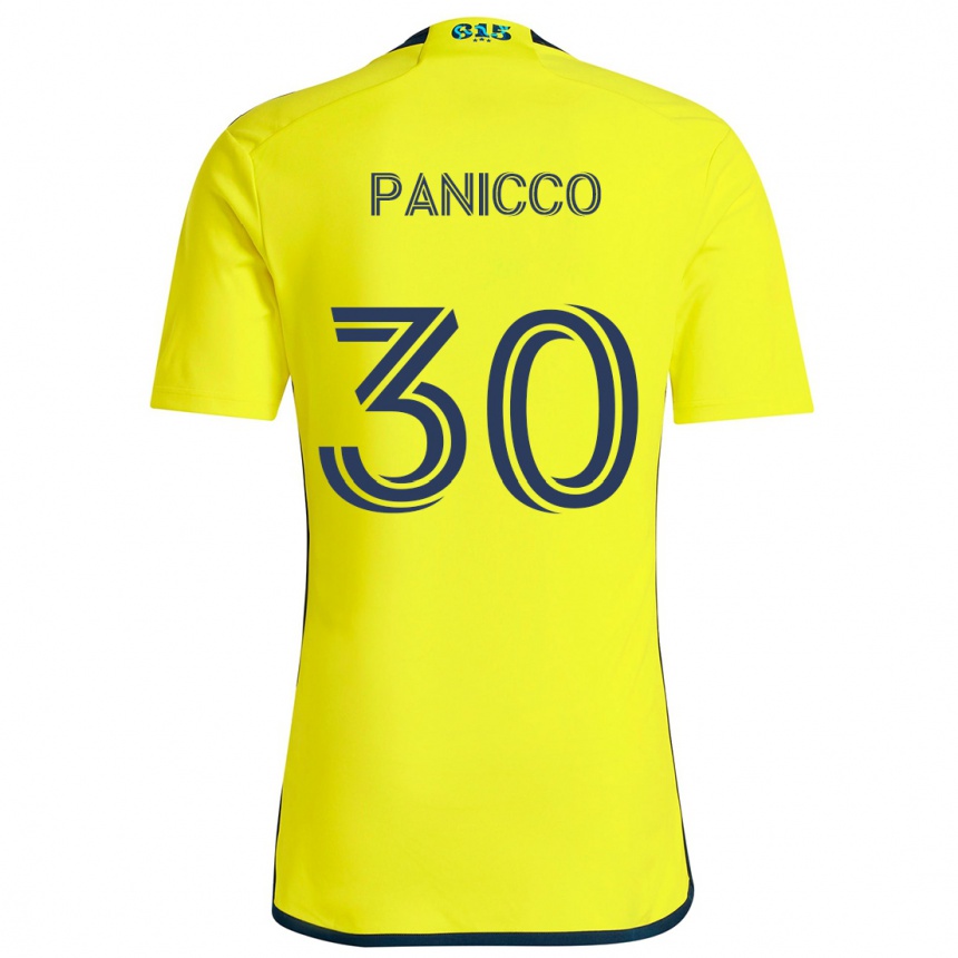 Kids Football Elliot Panicco #30 Yellow Blue Home Jersey 2024/25 T-Shirt Canada