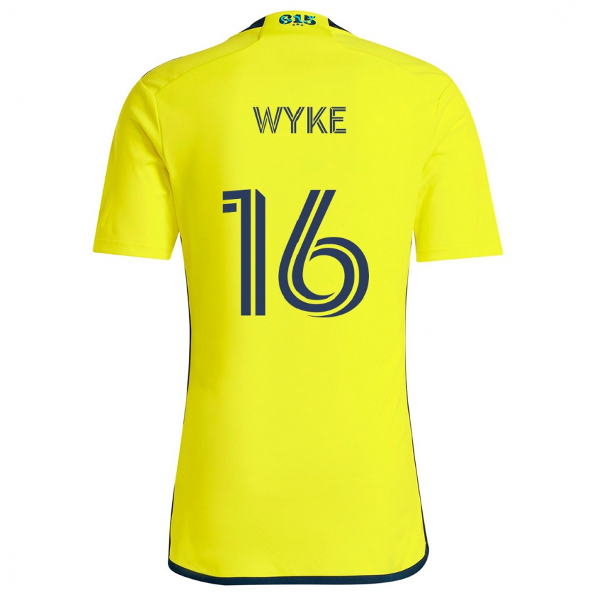 Kids Football Laurence Wyke #16 Yellow Blue Home Jersey 2024/25 T-Shirt Canada