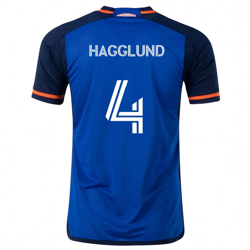 Kids Football Nick Hagglund #4 Blue White Home Jersey 2024/25 T-Shirt Canada