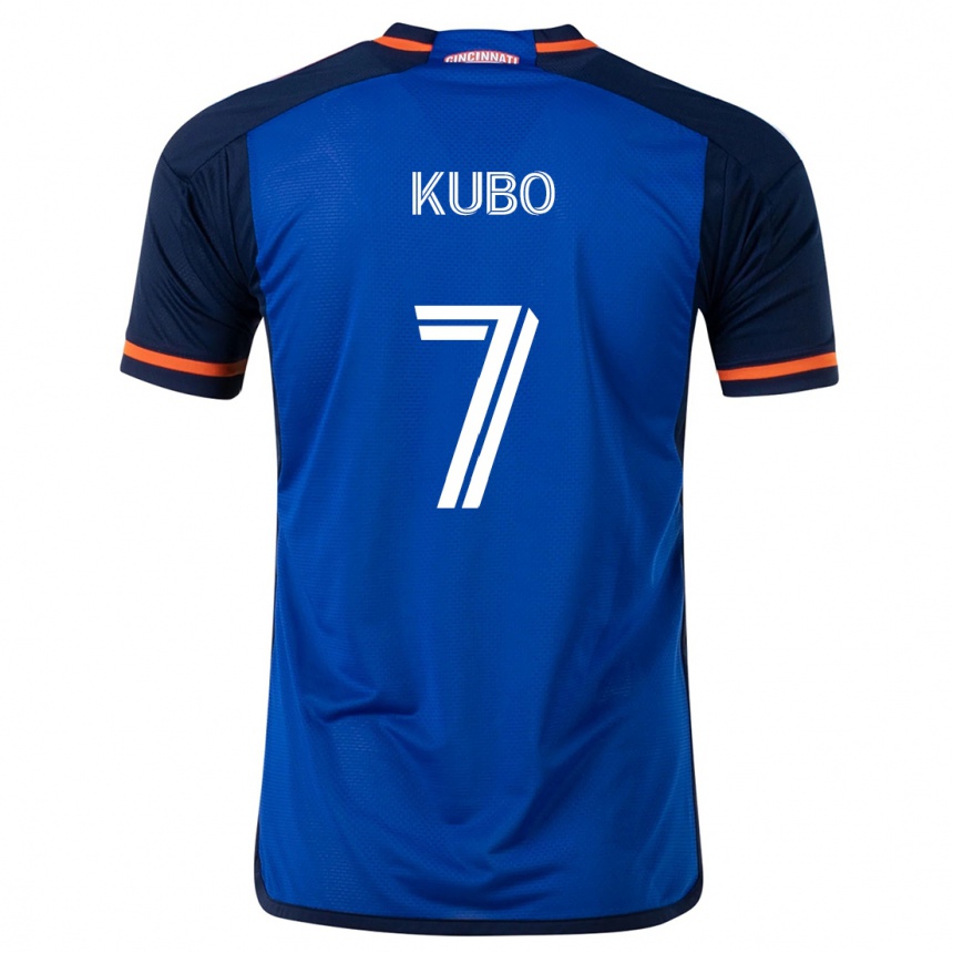 Kids Football Yuya Kubo #7 Blue White Home Jersey 2024/25 T-Shirt Canada