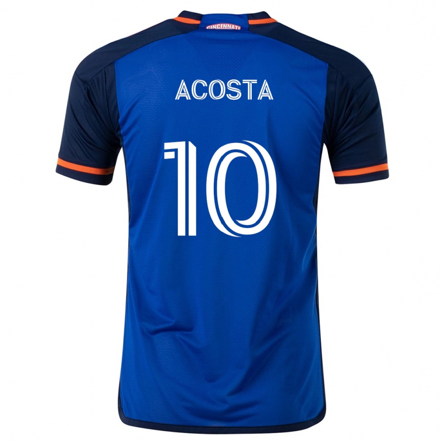 Kids Football Luciano Acosta #10 Blue White Home Jersey 2024/25 T-Shirt Canada