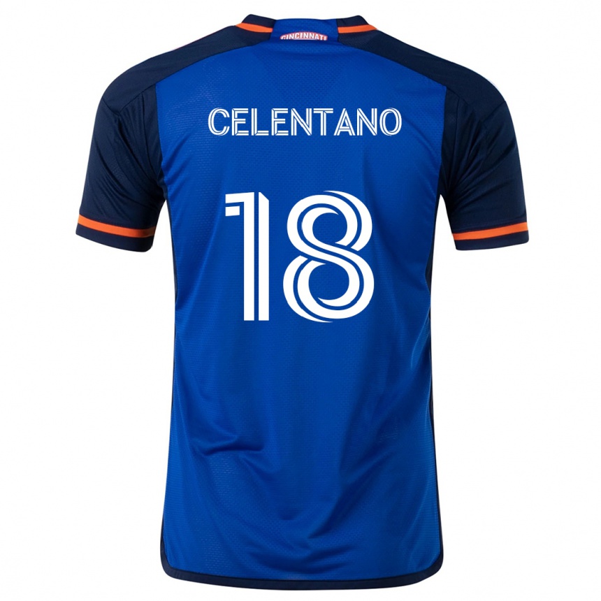 Enfant Football Maillot Roman Celentano #18 Bleu Blanc Tenues Domicile 2024/25 Canada