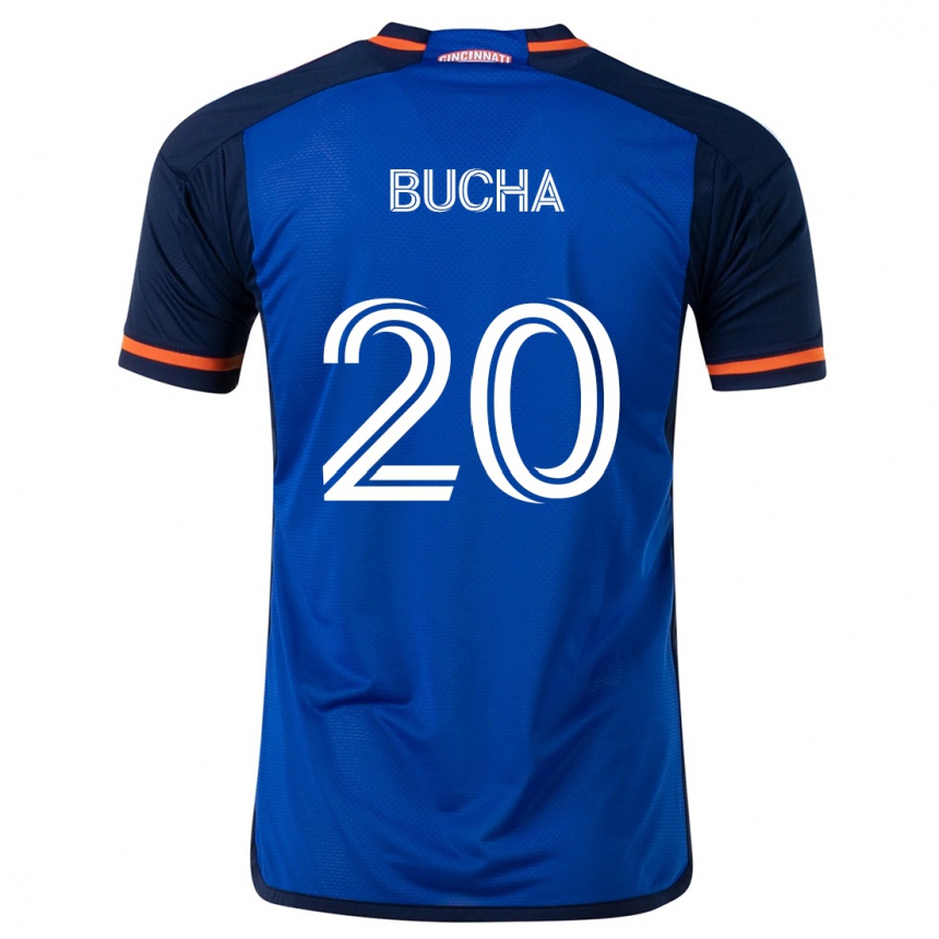 Kids Football Pavel Bucha #20 Blue White Home Jersey 2024/25 T-Shirt Canada