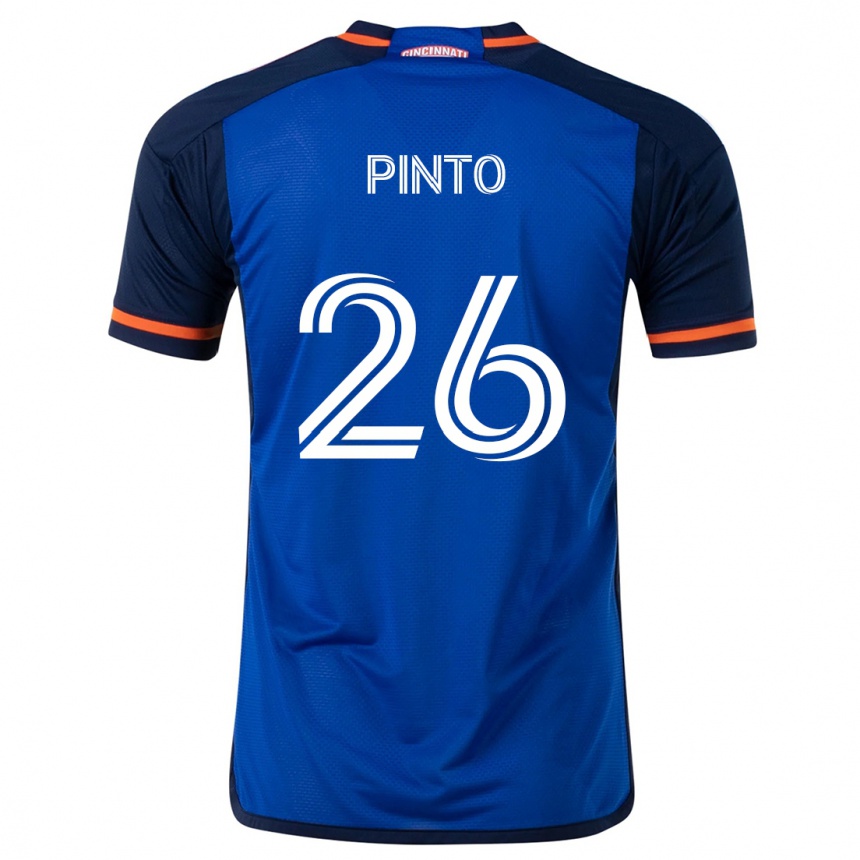 Kids Football Malik Pinto #26 Blue White Home Jersey 2024/25 T-Shirt Canada