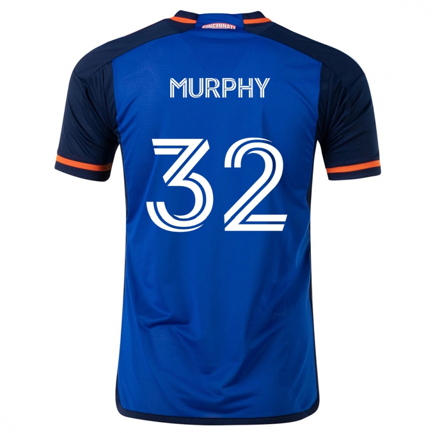 Enfant Football Maillot Ian Murphy #32 Bleu Blanc Tenues Domicile 2024/25 Canada