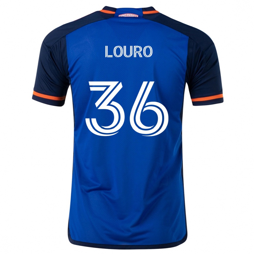 Enfant Football Maillot Evan Louro #36 Bleu Blanc Tenues Domicile 2024/25 Canada