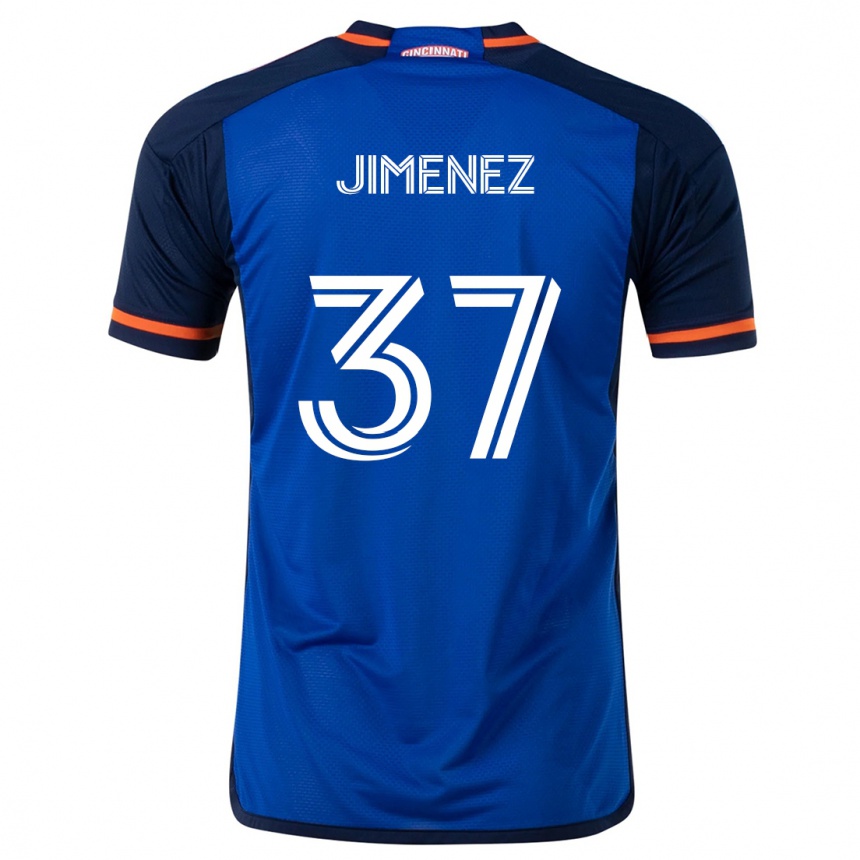 Kids Football Stiven Jimenez #37 Blue White Home Jersey 2024/25 T-Shirt Canada